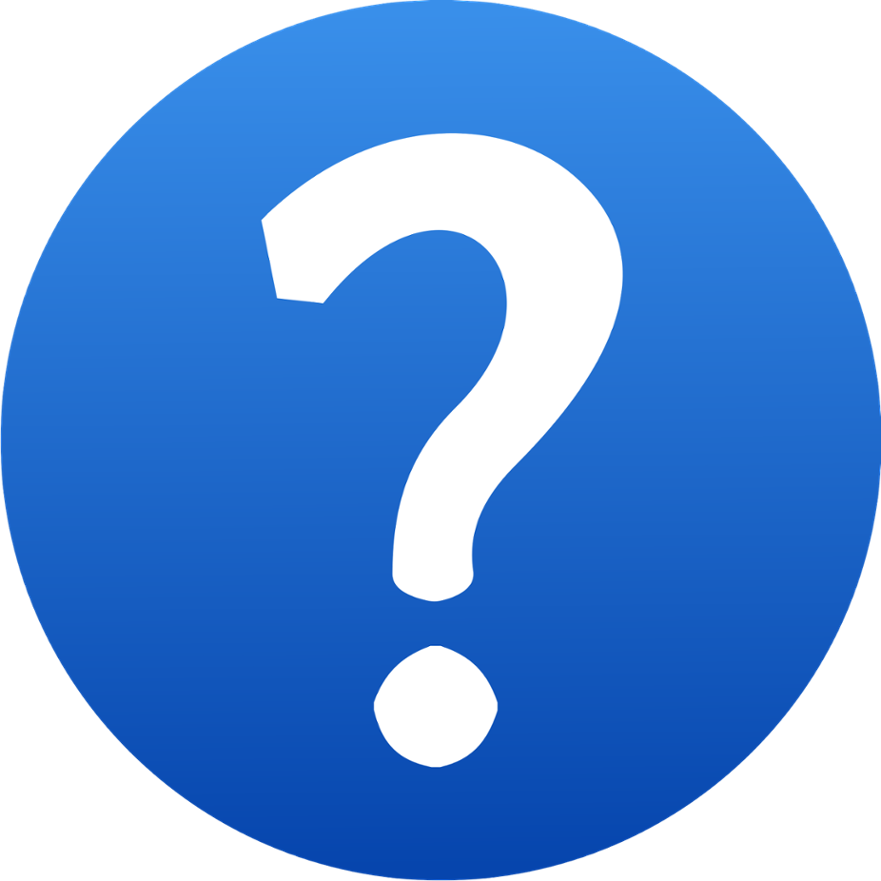 Blue question mark